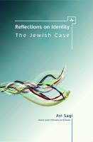 Avi Sagi Reflections on Identity. The Jewish Case 