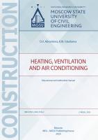 Abramkina D.V. Fatullaeva K.M. Heating, ventilation and air conditioning : educational and methodical manual 
