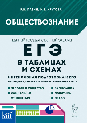 Пазин Р.В. Крутова И.В. Обществознание в таблицах и схемах. Интенсивная подготовка к ЕГЭ: обобщение, систематизация и повторение курса. 10–11 классы : справочное пособие 