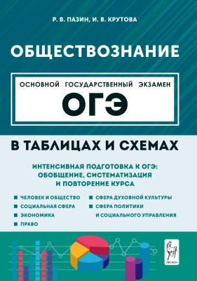 Пазин Р.В. Крутова И.В. Обществознание в таблицах и схемах. Интенсивная подготовка к ОГЭ: обобщение, систематизация и повторение курса. 9 класс : справочное пособие 